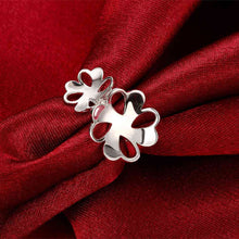 best friends silver ring Flower size anel de ouro bijouterie 745 ELY