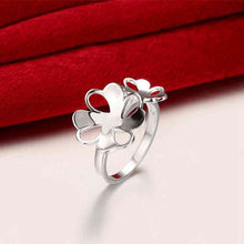 best friends silver ring Flower size anel de ouro bijouterie 745 ELY