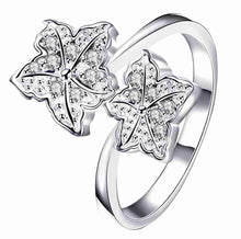 best friends silver rings Butterfly Dance anillos bear jewelry1 6 ELY