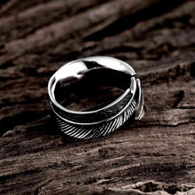 best friends stainless steel ring Feather aliancas Gift for her MAYAR241 ELY