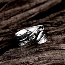 best friends stainless steel ring Feather aliancas Gift for her MAYAR241 ELY