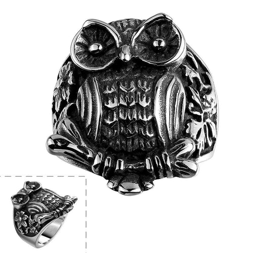 best friends stainless steel wedding rings small Owl anillos bijoux femme MAYAR 92 ELY