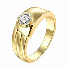 exo 18K Gold Plating engagement ring Circle of crysta anillos bear jewelry display ELY
