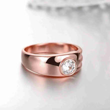 exo 18K Gold Plating engagement ring Circle of crysta anillos bear jewelry display ELY