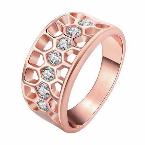 exo 18K Gold Plating rings Hollow Rhinestone circle anillos bear margarida ELY