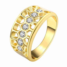 exo 18K Gold Plating rings Hollow Rhinestone circle anillos bear margarida ELY