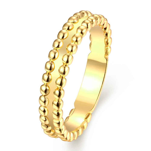 exo 18K Gold Plating rings thin beads anel masculino men jewelry ELY