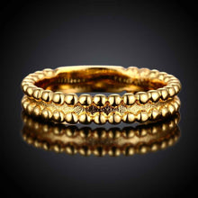 exo 18K Gold Plating rings thin beads anel masculino men jewelry ELY