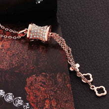 exo 18K Gold Plating statement necklace three line rose golden collares Elegant 95 ELY