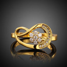 exo 18K Gold Plated rings crystal flower anel masculino Elegant SKGR 65 ELY
