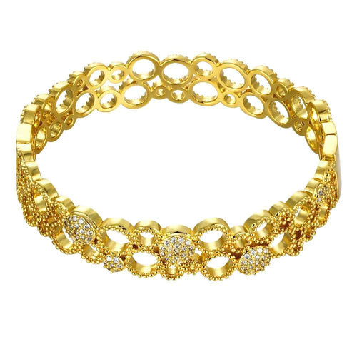 exo 18k gold plated The circular hollow men bracelet love ELY