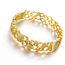 exo 18k gold plated The circular hollow men bracelet love ELY