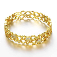 exo 18k gold plated The circular hollow men bracelet love ELY