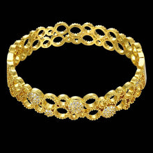exo 18k gold plated The circular hollow men bracelet love ELY