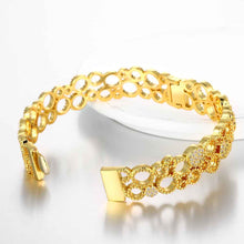 exo 18k gold plated The circular hollow men bracelet love ELY