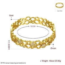 exo 18k gold plated The circular hollow men bracelet love ELY