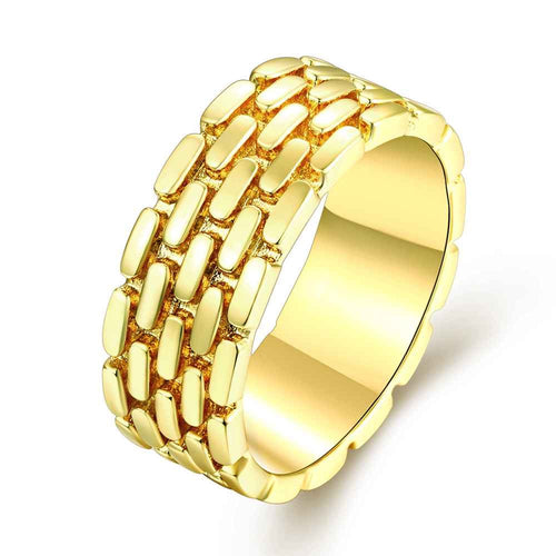 exo 18k gold plated engagement ring Round drum anel margarida ELY