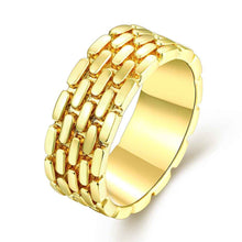 exo 18k gold plated engagement ring Round drum anel margarida ELY