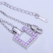 exo 18k gold plated pendants violetta square collares populares charm 49 ELY