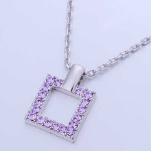 exo 18k gold plated pendants violetta square collares populares charm 49 ELY