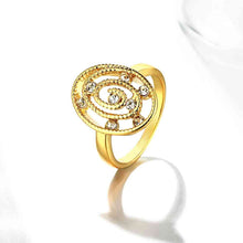 exo 18k gold plated rings for men insets pierced round men ring SKGR 99 ELY