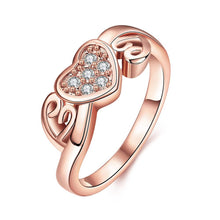 exo 18k gold plated wedding rings insets heart anillos bear Gift for her SKGR 68 ELY