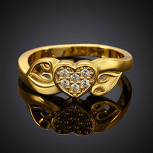 exo 18k gold plated wedding rings insets heart anillos bear Gift for her SKGR 68 ELY