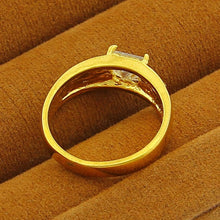 exo 24k gold plated ring fine white cryatal anel charms322 ELY