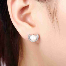 exo 925 sterling silver clip on earrings Half moon Pearl stud orecchini fine jewelry STVE 66 ELY