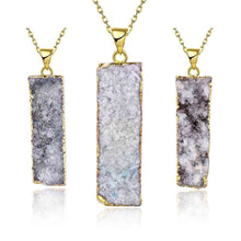 exo Druzy Stone necklaces & pendants Half-wave moonlight maxi necklace diy296 ELY