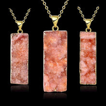 exo Druzy Stone necklaces & pendants Half-wave moonlight maxi necklace diy296 ELY