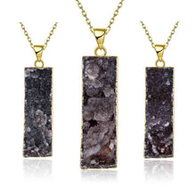 exo Druzy Stone necklaces & pendants Half-wave moonlight maxi necklace diy296 ELY