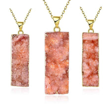 exo Druzy Stone necklaces & pendants Half-wave moonlight maxi necklace diy296 ELY