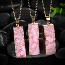 exo Druzy Stone necklaces & pendants Half-wave moonlight maxi necklace diy296 ELY