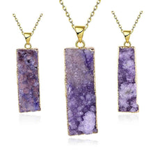 exo Druzy Stone necklaces & pendants Half-wave moonlight maxi necklace diy296 ELY
