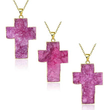 exo Druzy Stone necklaces & pendants Half-wave moonlight maxi necklace diy296 ELY