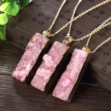 exo Druzy Stone necklaces & pendants Half-wave moonlight maxi necklace diy296 ELY