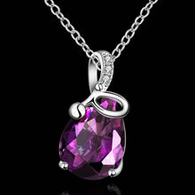 exo necklaces purple violet stone collier plastron joyas FBLN 15 ELY