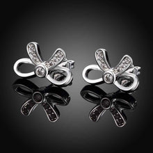 exo silver 925 earing Semi-hollow bow stud cuff Personalized ELY