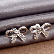 exo silver 925 earing Semi-hollow bow stud cuff Personalized ELY