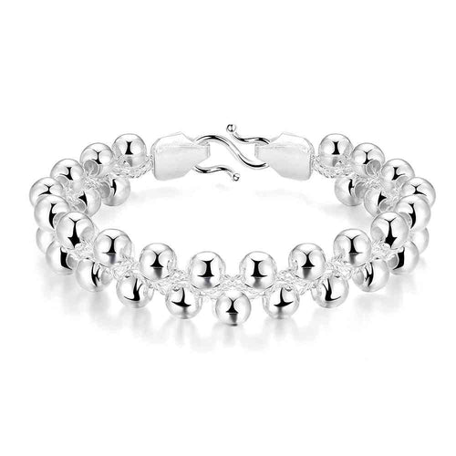 exo silver bracelets Rounded bead one direction fine jewelry HBH 8 ELY