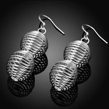 exo silver plated earings drop brinco collier plastron femme 633 ELY