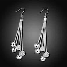 exo silver plated earings jewelry 5 Line Bead drop ear cuff bijoux 277 ELY