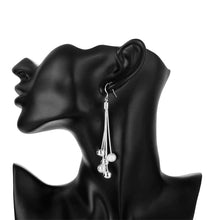 exo silver plated earings jewelry 5 Line Bead drop ear cuff bijoux 277 ELY