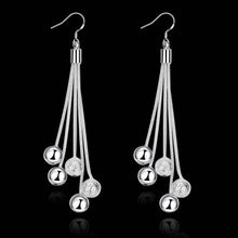 exo silver plated earings jewelry 5 Line Bead drop ear cuff bijoux 277 ELY