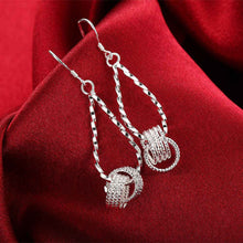 exo silver plated earrings Tennis drop cufflinks love 281 ELY