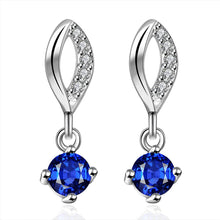 exo silver plated earrings Mouth blue stone stud brincos de festa accessories 15 ELY