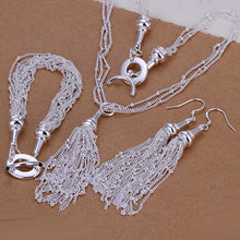 exo silver plated jewelry set Links18 line Necklace&Bracelet&Earring african jewelry set bone 39 ELY