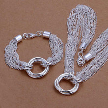 exo silver plated jewelry set Links18 line Necklace&Bracelet&Earring african jewelry set bone 39 ELY