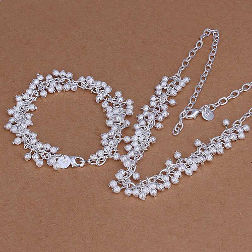 exo silver plated jewelry sets Beads Bracelet Necklace Sets sport 8 ELY